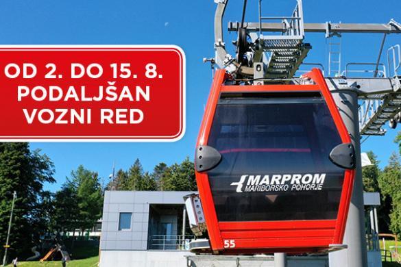 spremenjen vozni red gondole