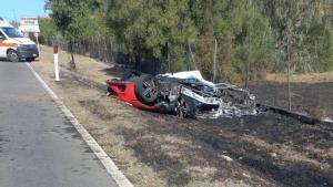 Nesreča Ferrarija in Lamborghinija